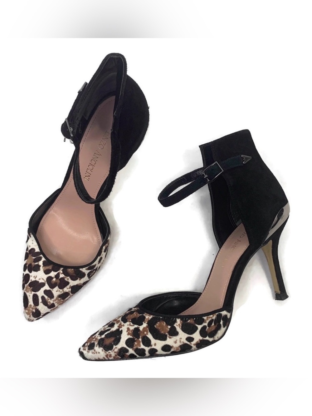 EUC- Enzo Angiolini ‘Caswell’ Calf Hair / Suede Animal Print Heel